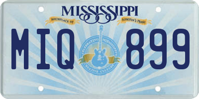 MS license plate MIQ899