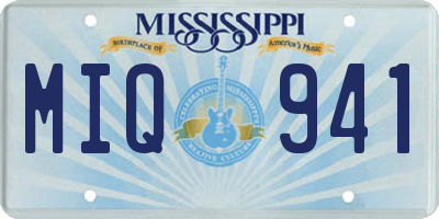 MS license plate MIQ941