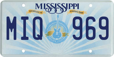 MS license plate MIQ969