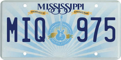 MS license plate MIQ975