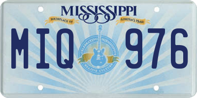 MS license plate MIQ976