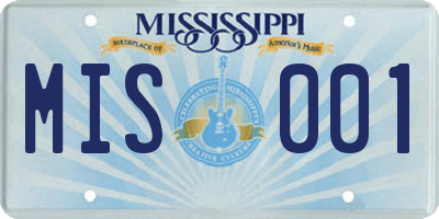 MS license plate MIS001