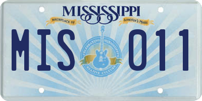 MS license plate MIS011