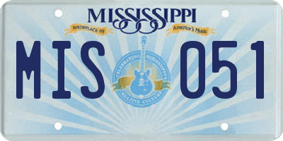 MS license plate MIS051