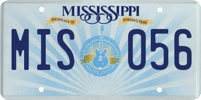 MS license plate MIS056