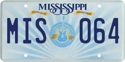 MS license plate MIS064