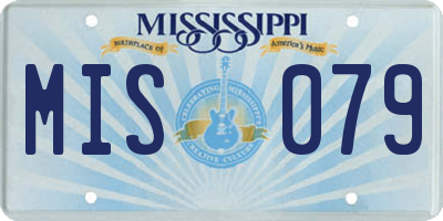 MS license plate MIS079