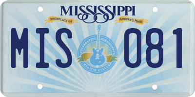 MS license plate MIS081
