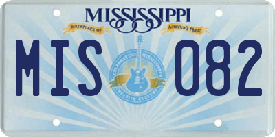 MS license plate MIS082