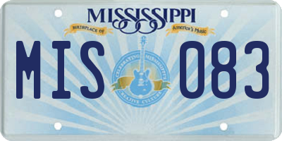 MS license plate MIS083