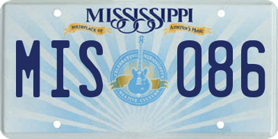 MS license plate MIS086