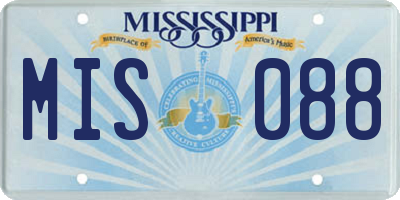 MS license plate MIS088