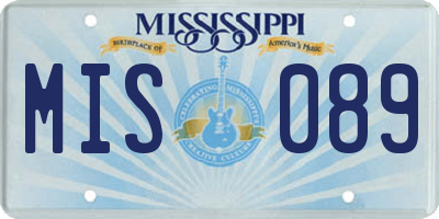 MS license plate MIS089