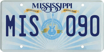MS license plate MIS090