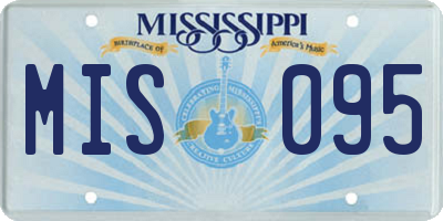 MS license plate MIS095