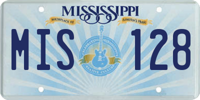 MS license plate MIS128