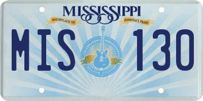 MS license plate MIS130