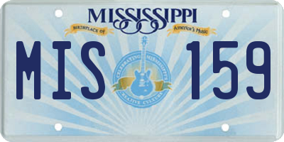 MS license plate MIS159