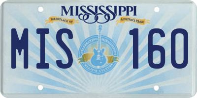 MS license plate MIS160