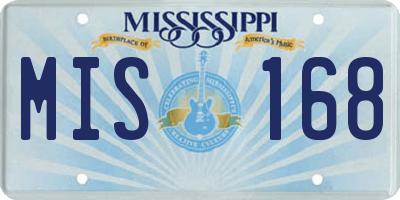 MS license plate MIS168