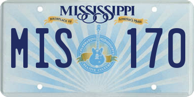 MS license plate MIS170
