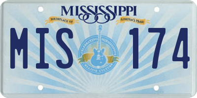 MS license plate MIS174