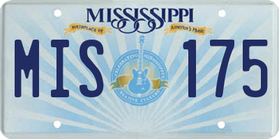 MS license plate MIS175