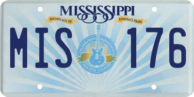 MS license plate MIS176