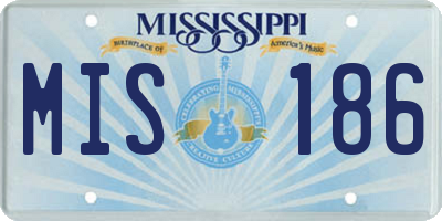 MS license plate MIS186