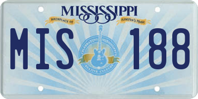 MS license plate MIS188