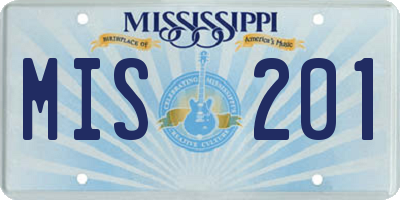 MS license plate MIS201