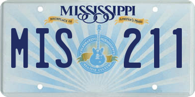 MS license plate MIS211