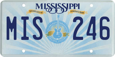 MS license plate MIS246