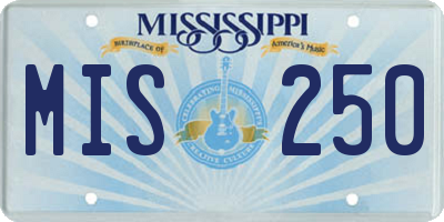 MS license plate MIS250
