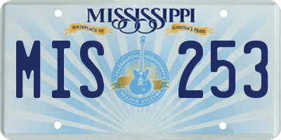 MS license plate MIS253
