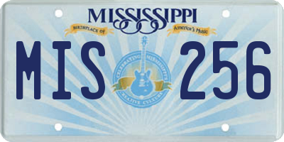 MS license plate MIS256