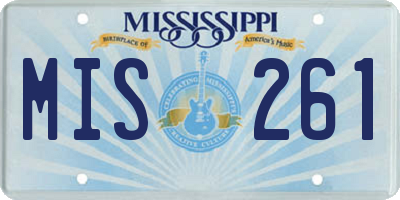 MS license plate MIS261