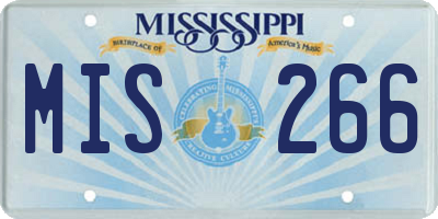 MS license plate MIS266