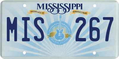 MS license plate MIS267