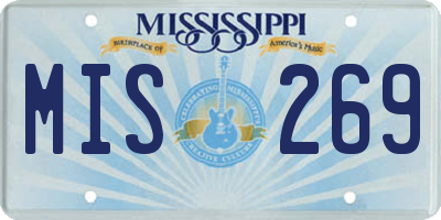 MS license plate MIS269