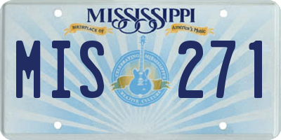 MS license plate MIS271