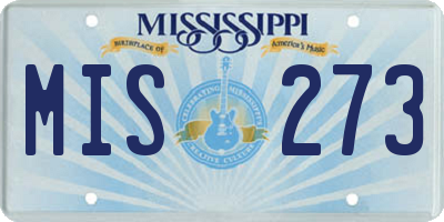 MS license plate MIS273