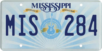 MS license plate MIS284