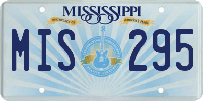 MS license plate MIS295