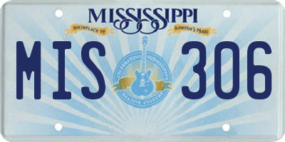 MS license plate MIS306