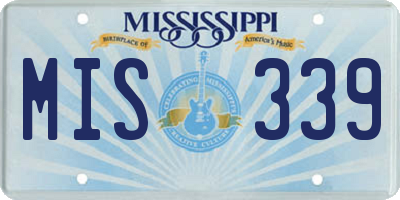 MS license plate MIS339