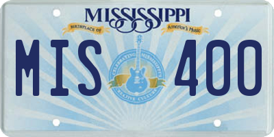 MS license plate MIS400
