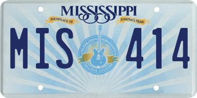 MS license plate MIS414