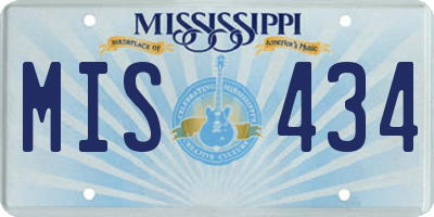 MS license plate MIS434