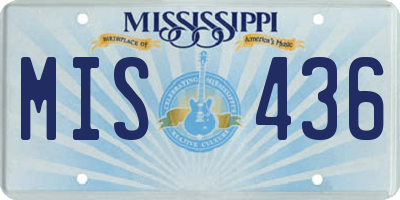 MS license plate MIS436